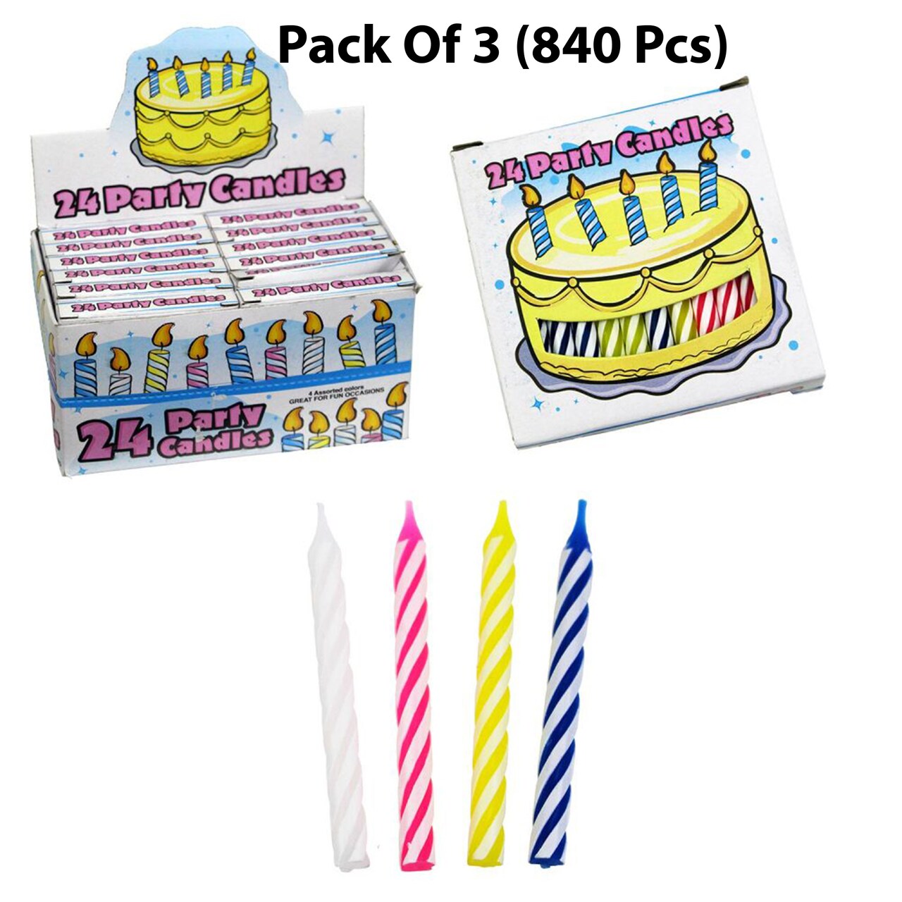 Best Birthday Candles 2 1/2 inches tall by 1/4-inch-wide | Sparkle & Shine The Birthday Candle Haven | Raheev®